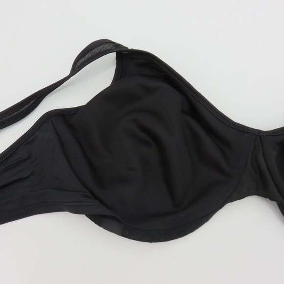 Bali 44C Bra 3385 Black Flower Lace Overlay Underwire Unlined Women Plus Size - Picture 9 of 13